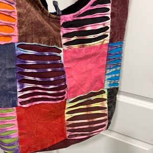 Multicolor Patchwork Hobo Bag